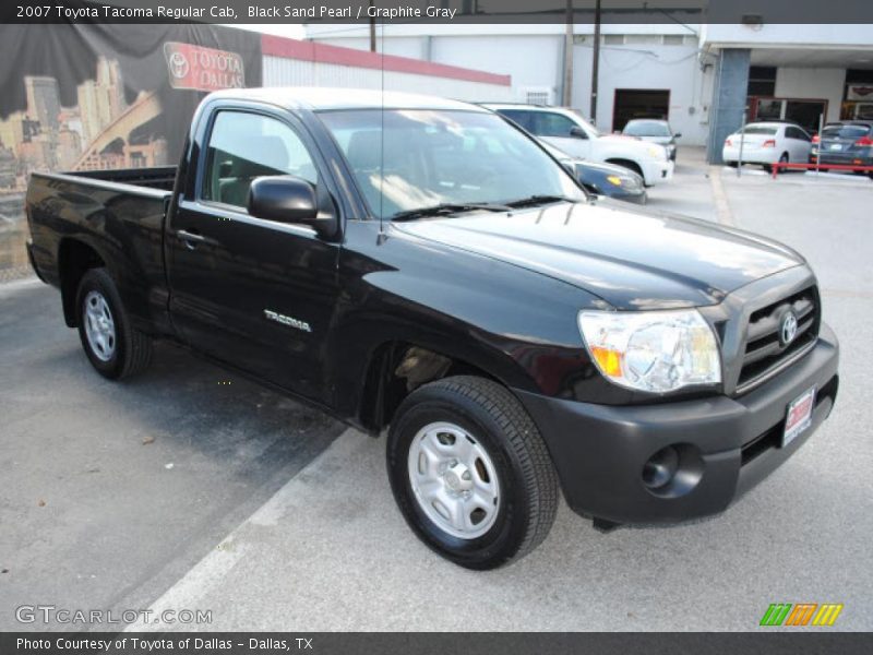 Black Sand Pearl / Graphite Gray 2007 Toyota Tacoma Regular Cab