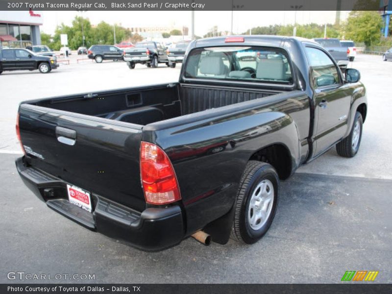Black Sand Pearl / Graphite Gray 2007 Toyota Tacoma Regular Cab