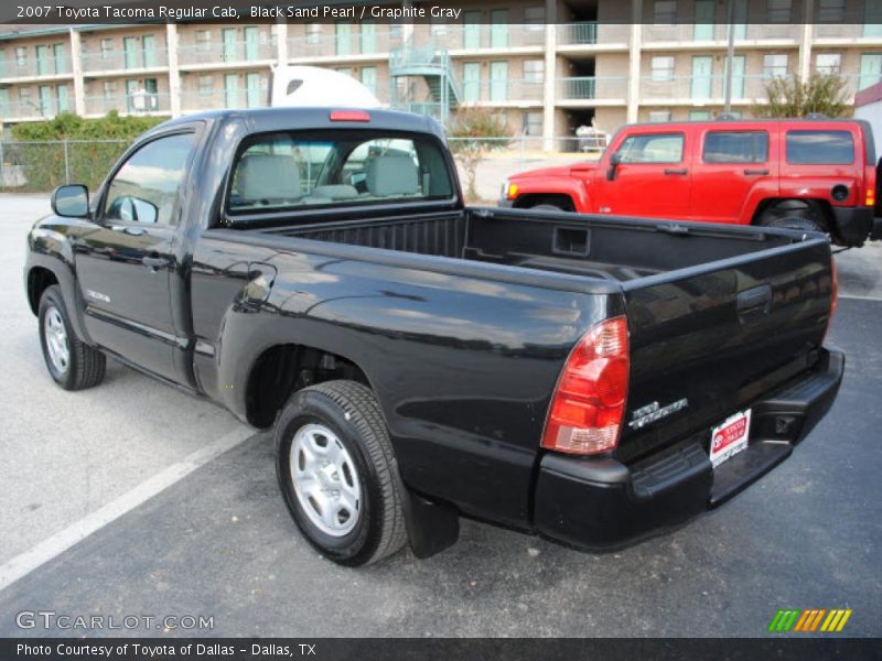 Black Sand Pearl / Graphite Gray 2007 Toyota Tacoma Regular Cab