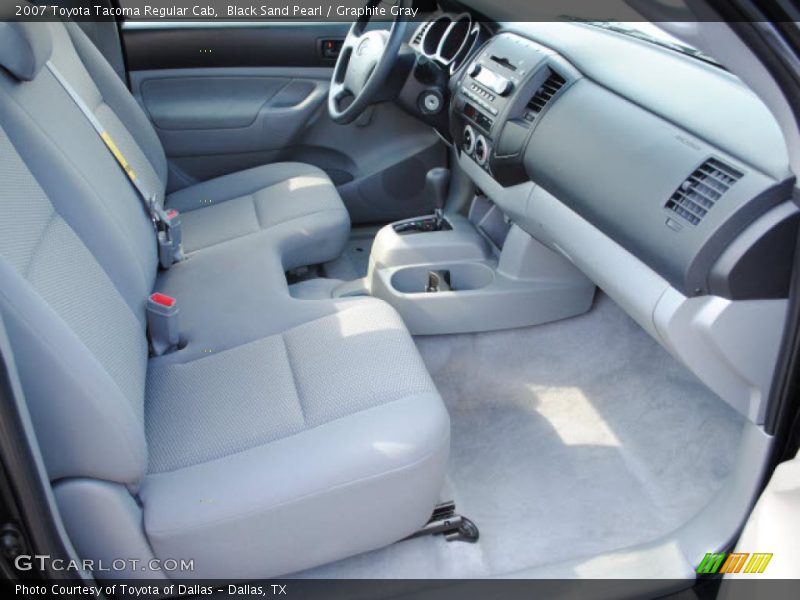 Black Sand Pearl / Graphite Gray 2007 Toyota Tacoma Regular Cab