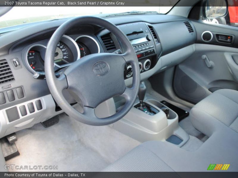Black Sand Pearl / Graphite Gray 2007 Toyota Tacoma Regular Cab