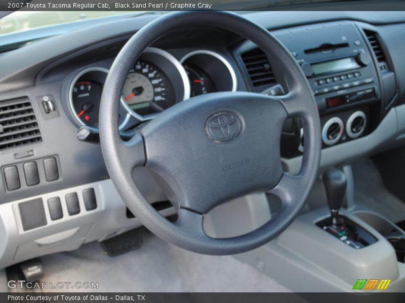 Black Sand Pearl / Graphite Gray 2007 Toyota Tacoma Regular Cab