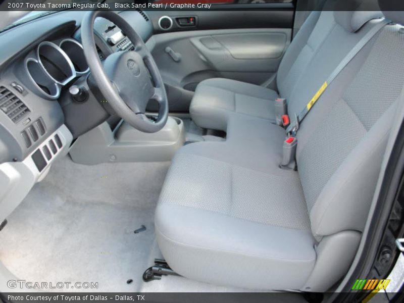 Black Sand Pearl / Graphite Gray 2007 Toyota Tacoma Regular Cab