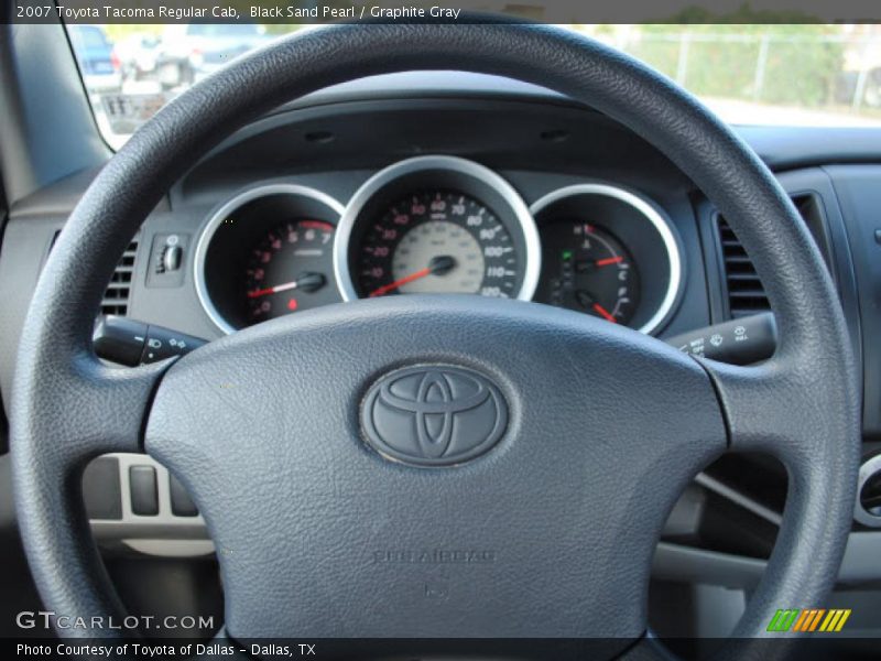 Black Sand Pearl / Graphite Gray 2007 Toyota Tacoma Regular Cab