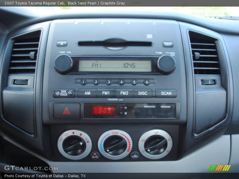 Black Sand Pearl / Graphite Gray 2007 Toyota Tacoma Regular Cab