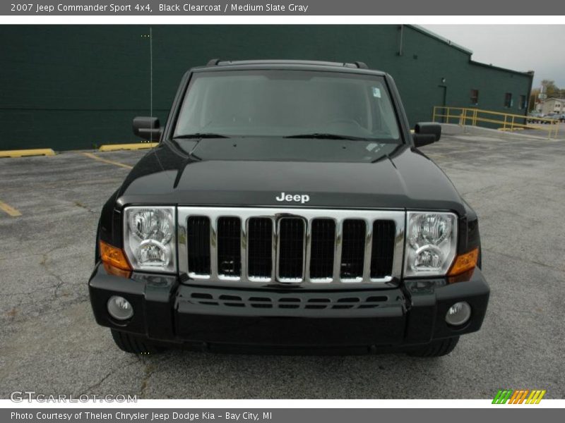 Black Clearcoat / Medium Slate Gray 2007 Jeep Commander Sport 4x4