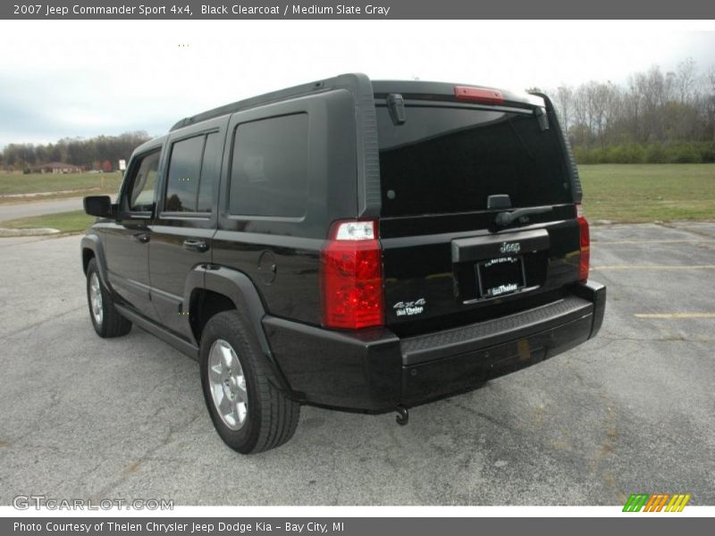 Black Clearcoat / Medium Slate Gray 2007 Jeep Commander Sport 4x4
