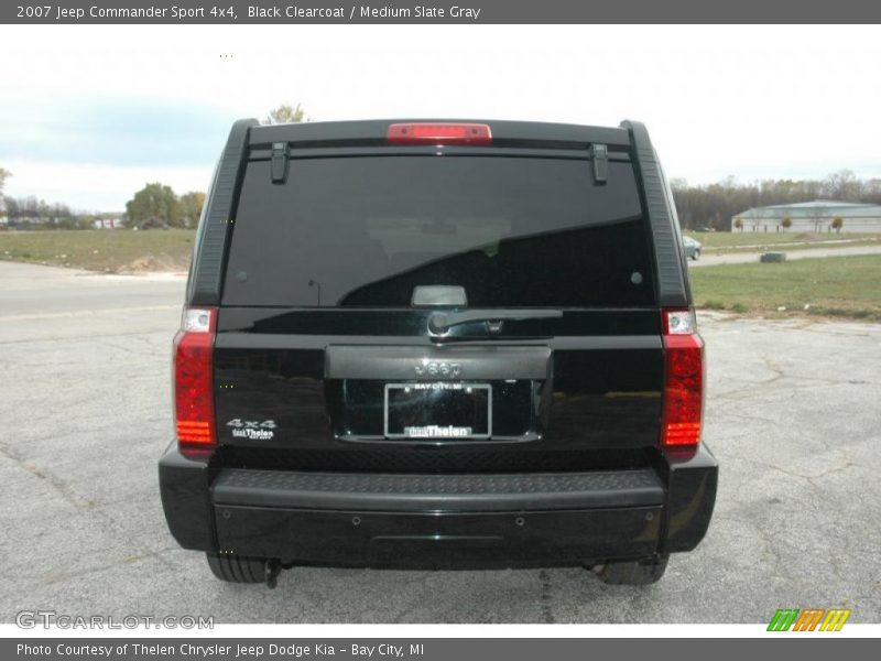 Black Clearcoat / Medium Slate Gray 2007 Jeep Commander Sport 4x4