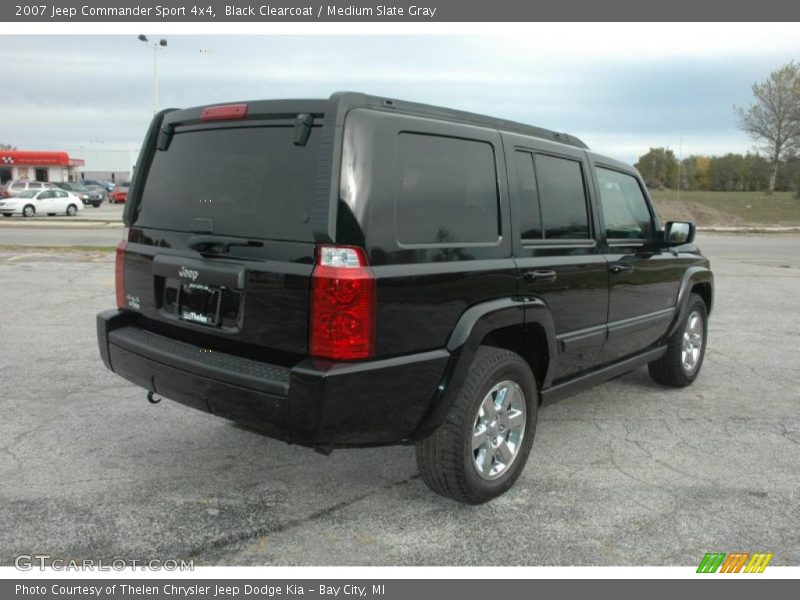 Black Clearcoat / Medium Slate Gray 2007 Jeep Commander Sport 4x4