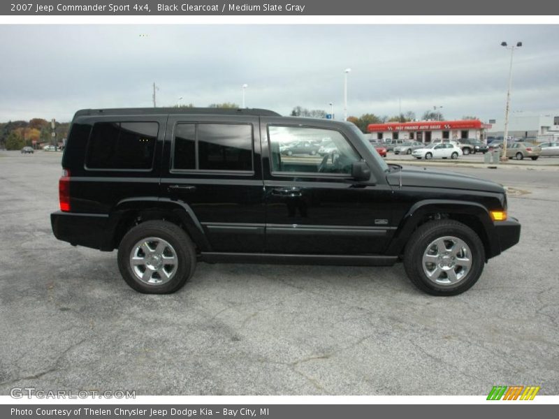 Black Clearcoat / Medium Slate Gray 2007 Jeep Commander Sport 4x4