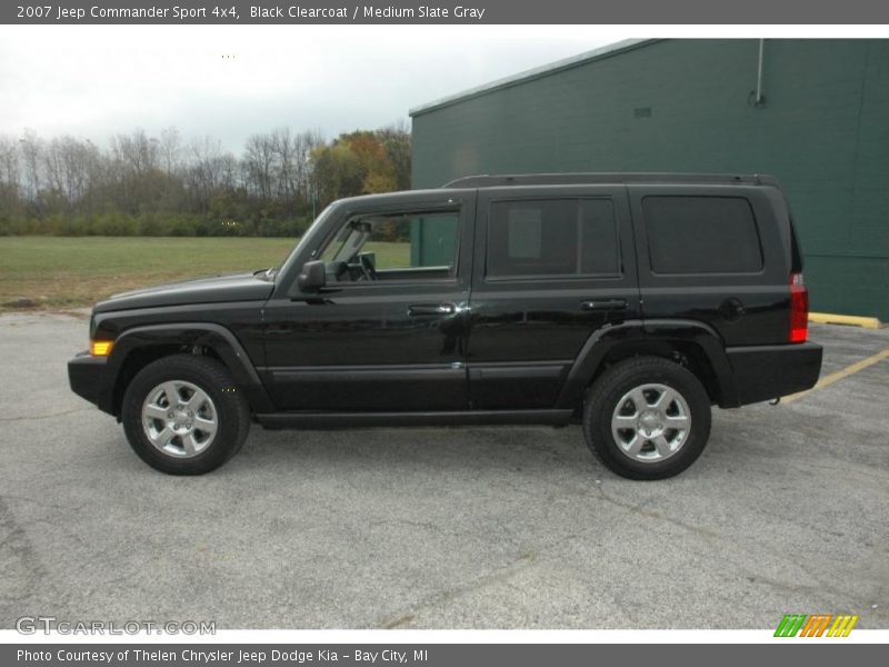 Black Clearcoat / Medium Slate Gray 2007 Jeep Commander Sport 4x4
