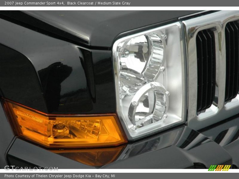 Black Clearcoat / Medium Slate Gray 2007 Jeep Commander Sport 4x4