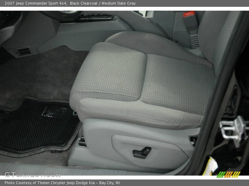 Black Clearcoat / Medium Slate Gray 2007 Jeep Commander Sport 4x4