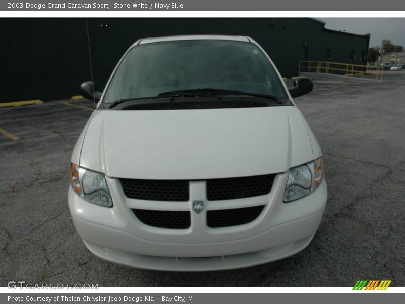 Stone White / Navy Blue 2003 Dodge Grand Caravan Sport