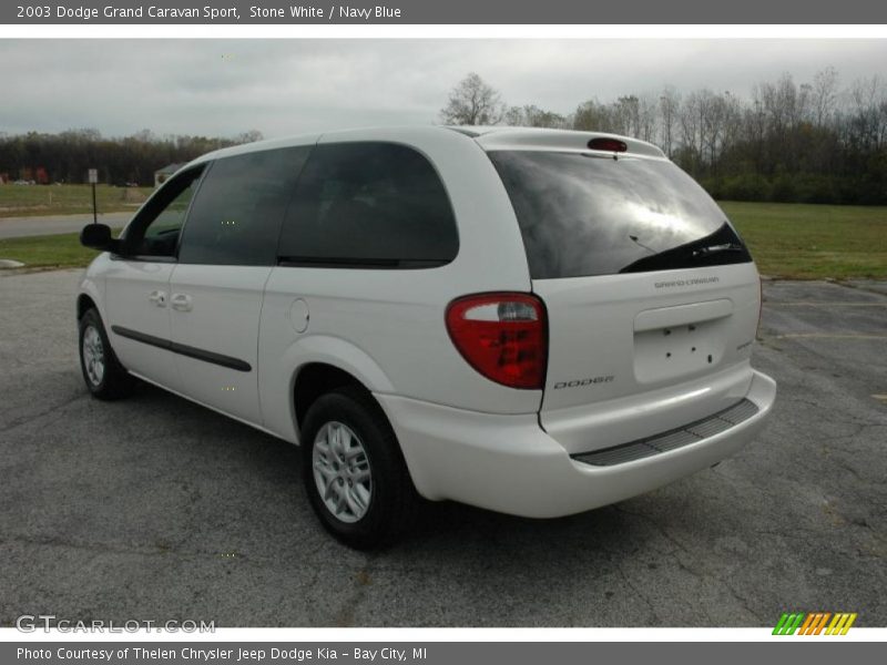 Stone White / Navy Blue 2003 Dodge Grand Caravan Sport