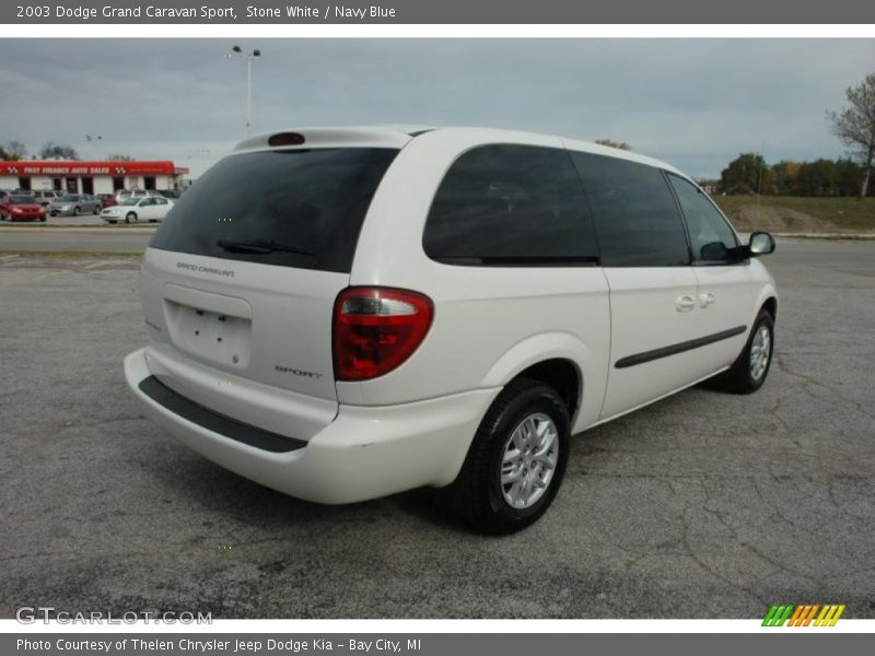 Stone White / Navy Blue 2003 Dodge Grand Caravan Sport