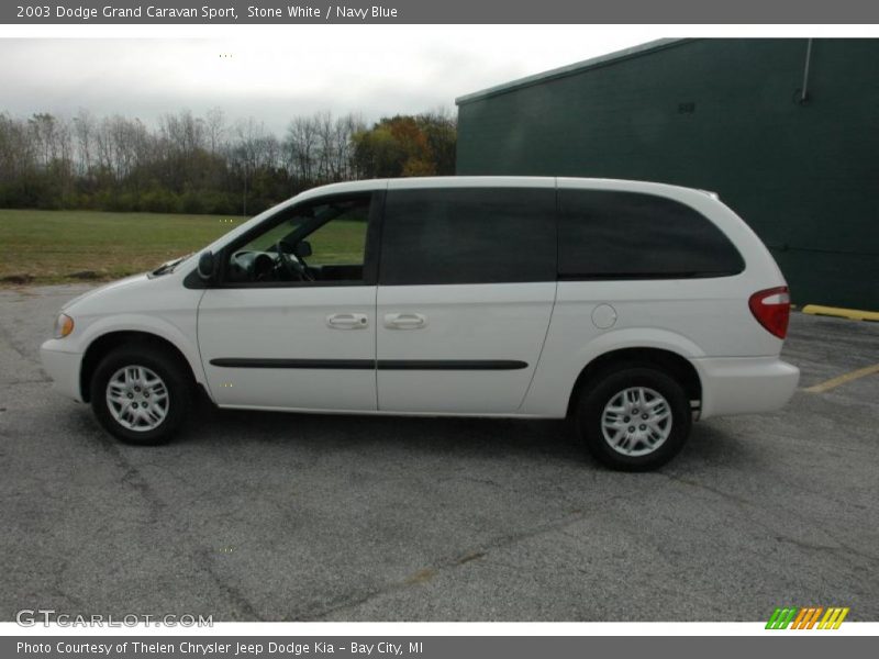 Stone White / Navy Blue 2003 Dodge Grand Caravan Sport