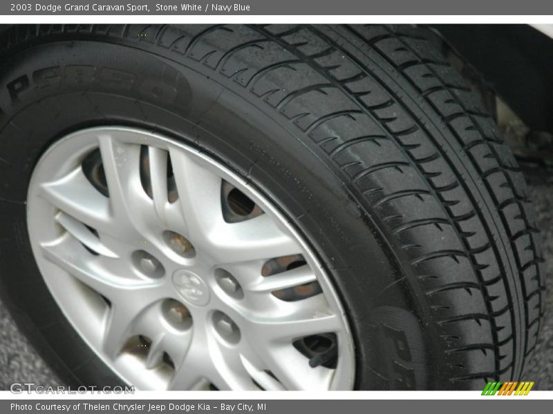 Stone White / Navy Blue 2003 Dodge Grand Caravan Sport