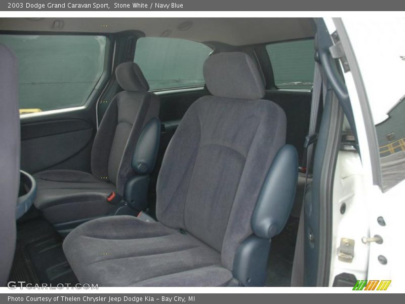 Stone White / Navy Blue 2003 Dodge Grand Caravan Sport