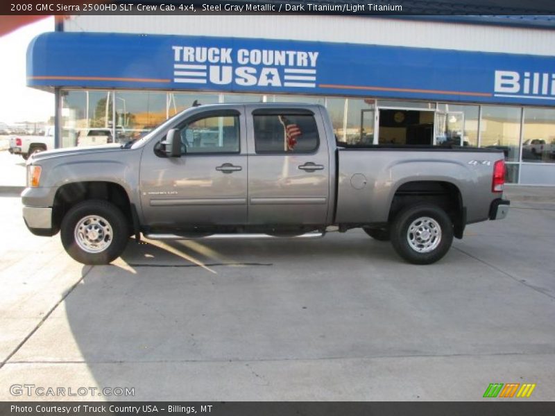 Steel Gray Metallic / Dark Titanium/Light Titanium 2008 GMC Sierra 2500HD SLT Crew Cab 4x4