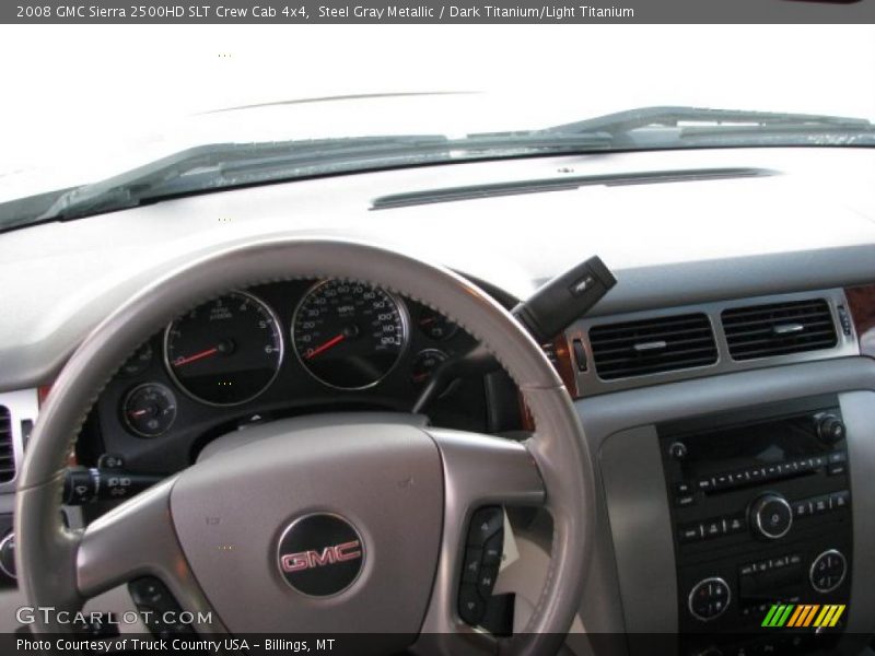 Steel Gray Metallic / Dark Titanium/Light Titanium 2008 GMC Sierra 2500HD SLT Crew Cab 4x4
