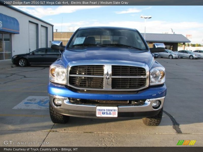 Electric Blue Pearl / Medium Slate Gray 2007 Dodge Ram 2500 SLT Mega Cab 4x4