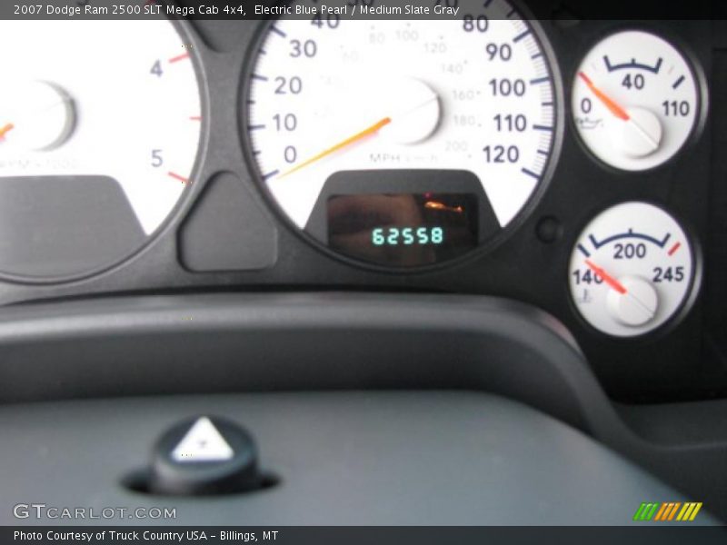 Electric Blue Pearl / Medium Slate Gray 2007 Dodge Ram 2500 SLT Mega Cab 4x4