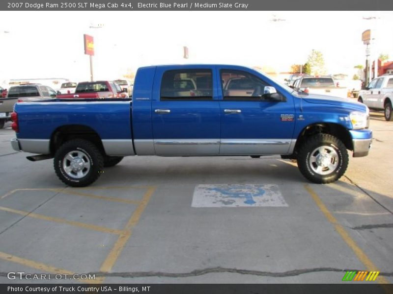 Electric Blue Pearl / Medium Slate Gray 2007 Dodge Ram 2500 SLT Mega Cab 4x4