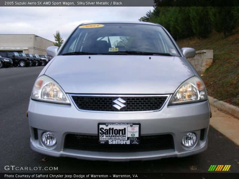Silky Silver Metallic / Black 2005 Suzuki Aerio SX AWD Sport Wagon