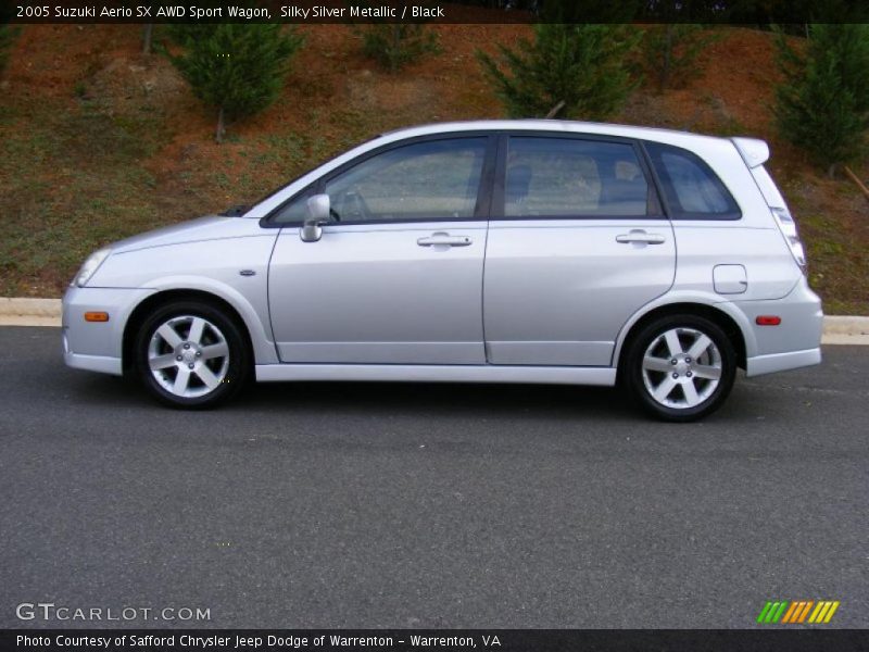 Silky Silver Metallic / Black 2005 Suzuki Aerio SX AWD Sport Wagon