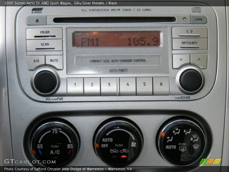 Controls of 2005 Aerio SX AWD Sport Wagon
