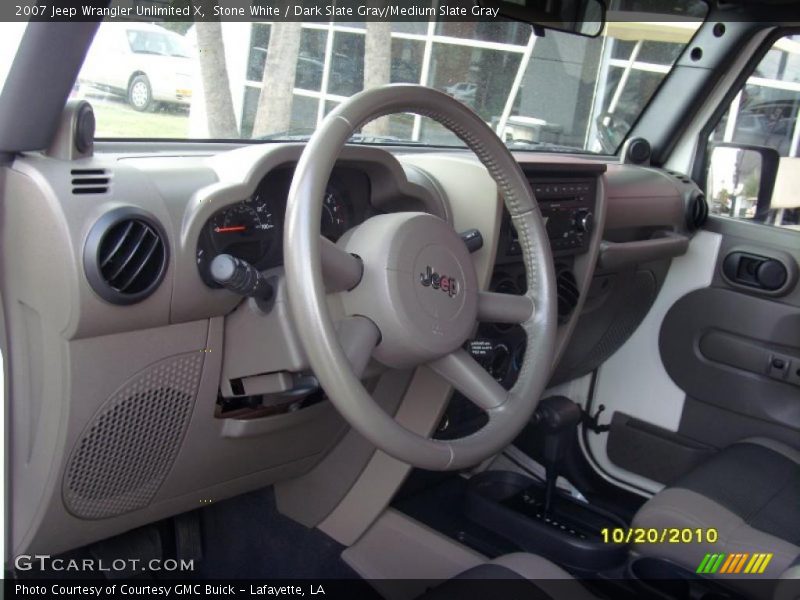 Stone White / Dark Slate Gray/Medium Slate Gray 2007 Jeep Wrangler Unlimited X