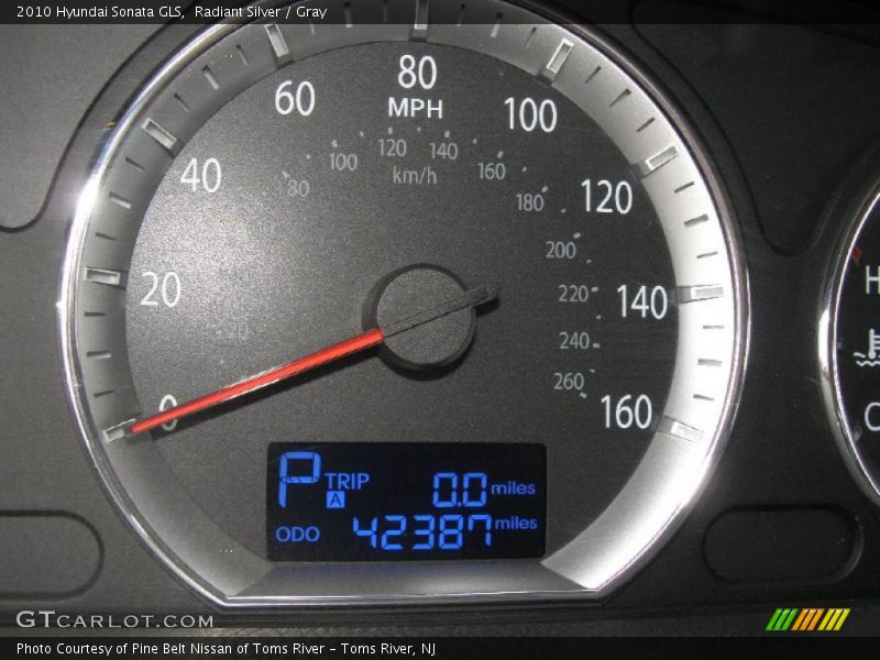 Radiant Silver / Gray 2010 Hyundai Sonata GLS