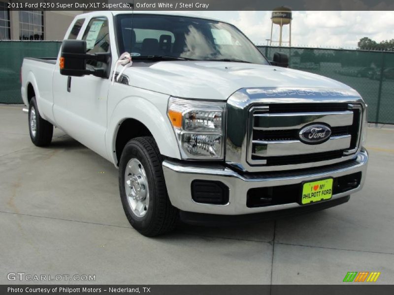Oxford White / Steel Gray 2011 Ford F250 Super Duty XLT SuperCab
