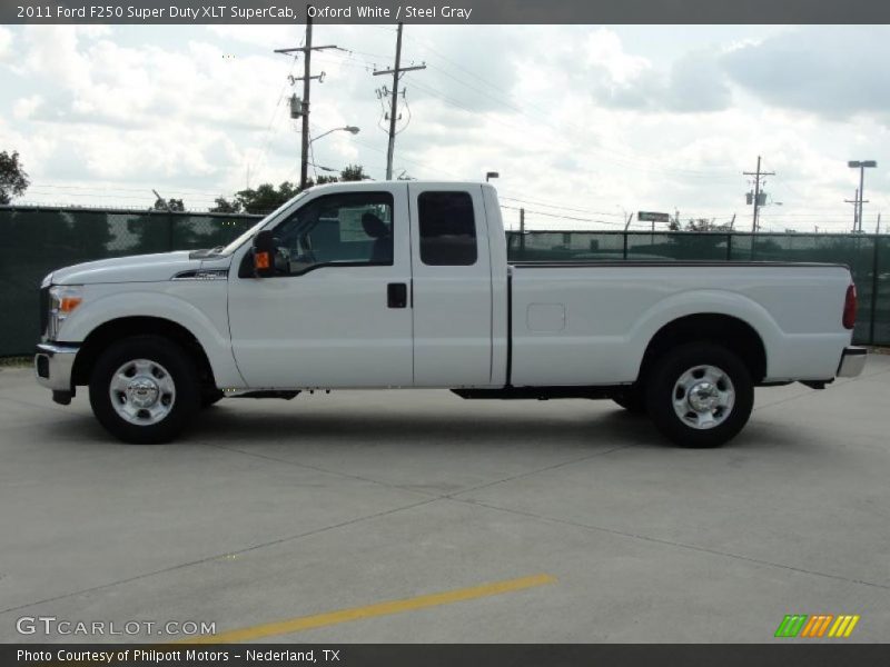 Oxford White / Steel Gray 2011 Ford F250 Super Duty XLT SuperCab