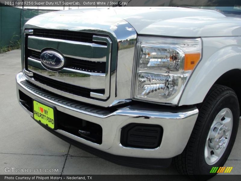 Oxford White / Steel Gray 2011 Ford F250 Super Duty XLT SuperCab