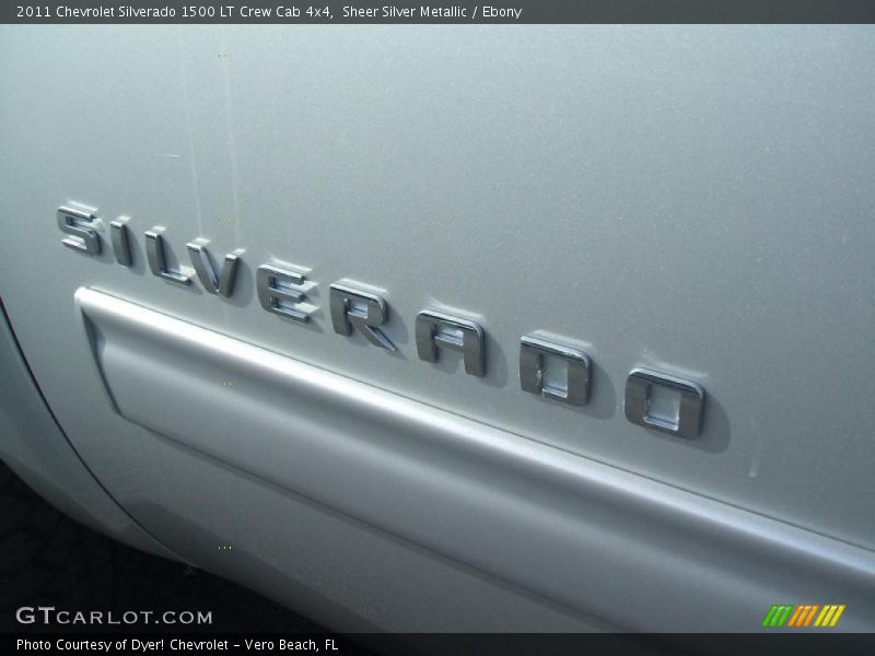 Sheer Silver Metallic / Ebony 2011 Chevrolet Silverado 1500 LT Crew Cab 4x4
