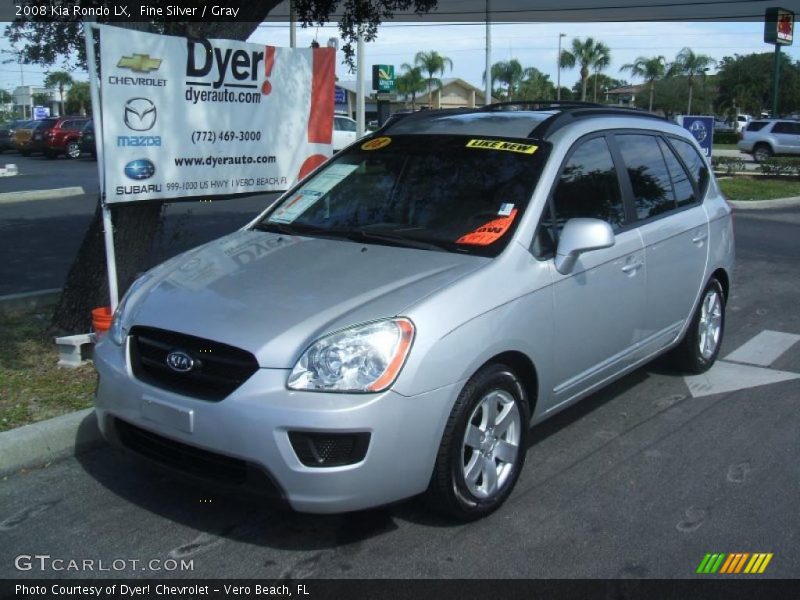 Fine Silver / Gray 2008 Kia Rondo LX