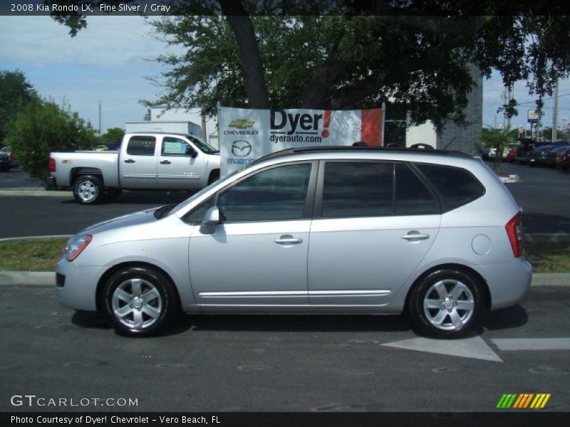 Fine Silver / Gray 2008 Kia Rondo LX