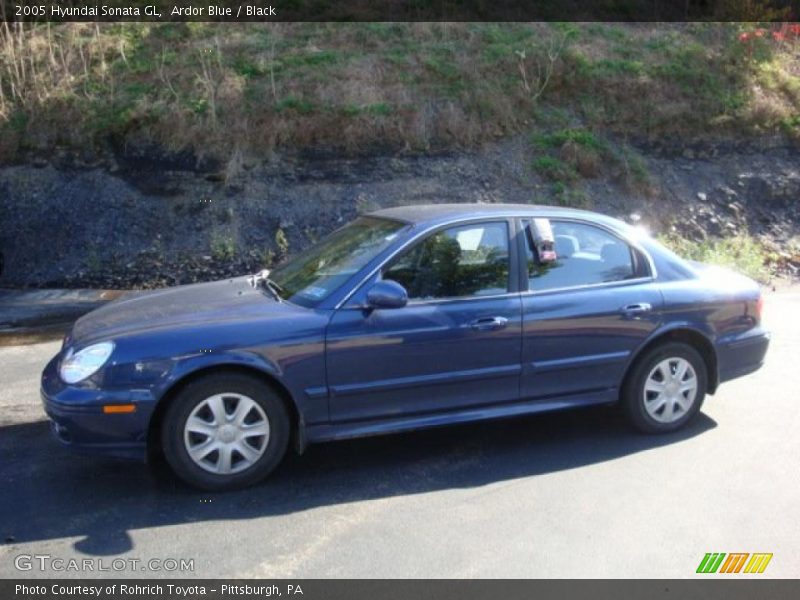 Ardor Blue / Black 2005 Hyundai Sonata GL