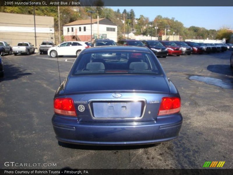 Ardor Blue / Black 2005 Hyundai Sonata GL
