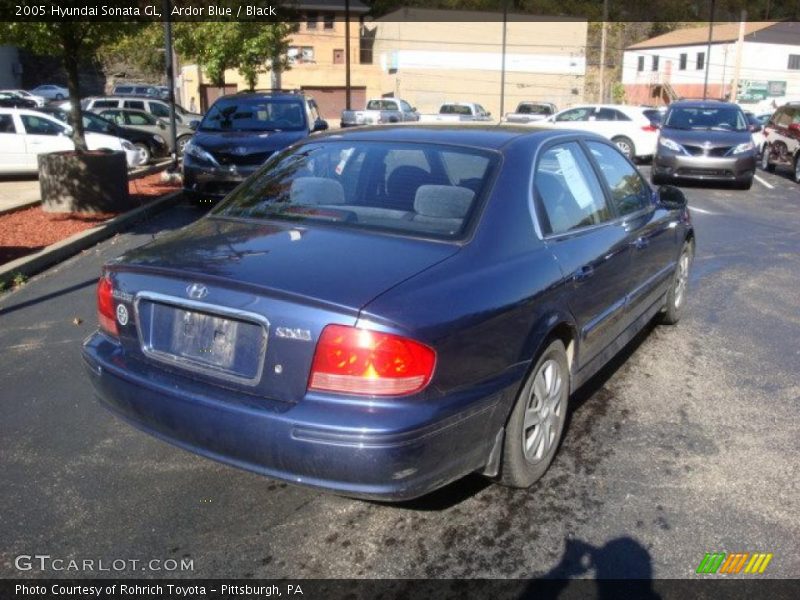 Ardor Blue / Black 2005 Hyundai Sonata GL