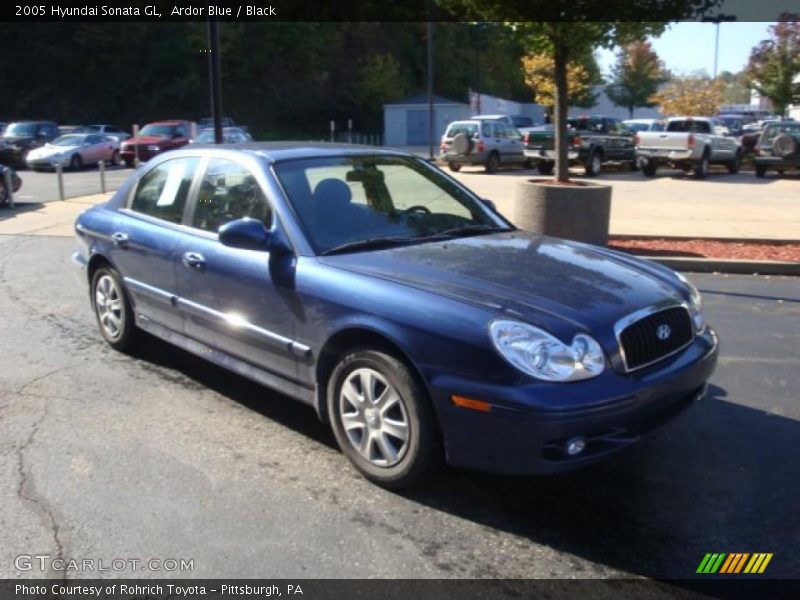 Ardor Blue / Black 2005 Hyundai Sonata GL