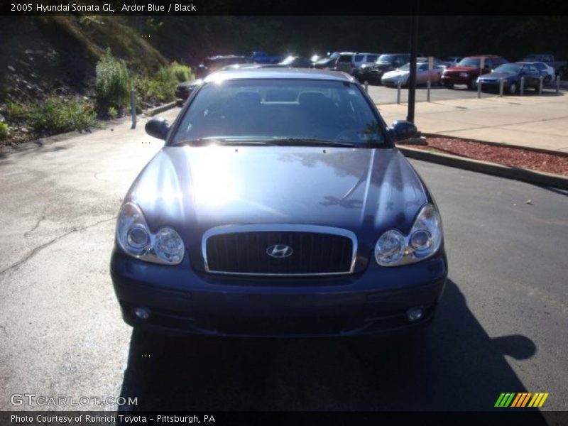 Ardor Blue / Black 2005 Hyundai Sonata GL