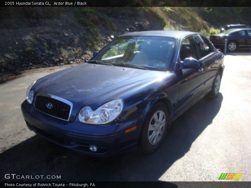 Ardor Blue / Black 2005 Hyundai Sonata GL