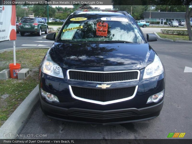 Dark Blue Metallic / Dark Gray/Light Gray 2009 Chevrolet Traverse LS