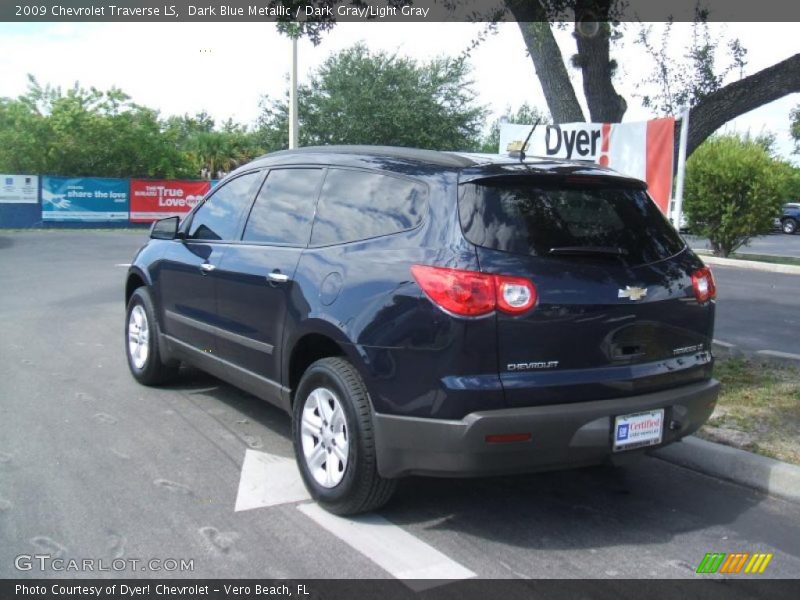 Dark Blue Metallic / Dark Gray/Light Gray 2009 Chevrolet Traverse LS