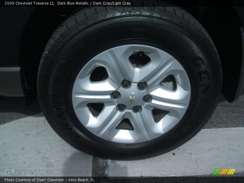 Dark Blue Metallic / Dark Gray/Light Gray 2009 Chevrolet Traverse LS