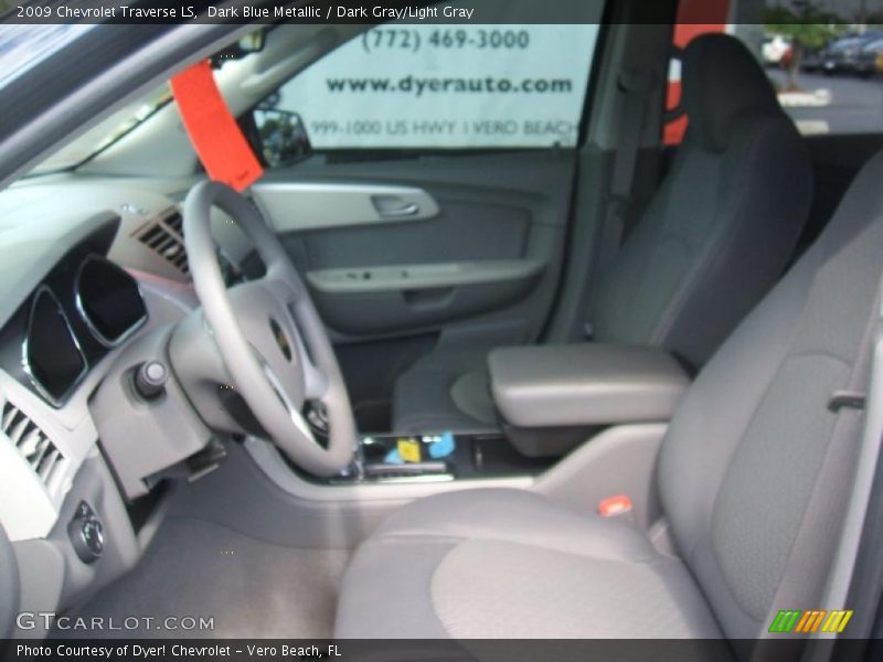 Dark Blue Metallic / Dark Gray/Light Gray 2009 Chevrolet Traverse LS