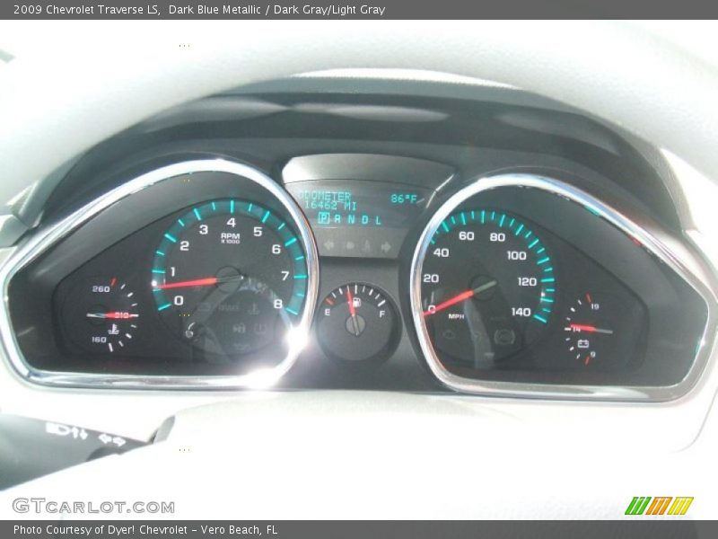 Dark Blue Metallic / Dark Gray/Light Gray 2009 Chevrolet Traverse LS